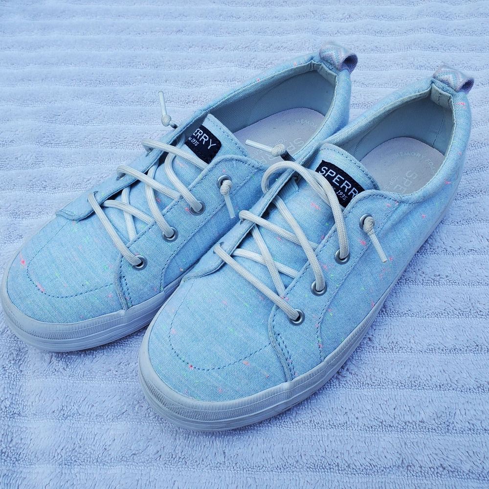 Girls Sperry 'Cotton Candy'Blue Sneakers